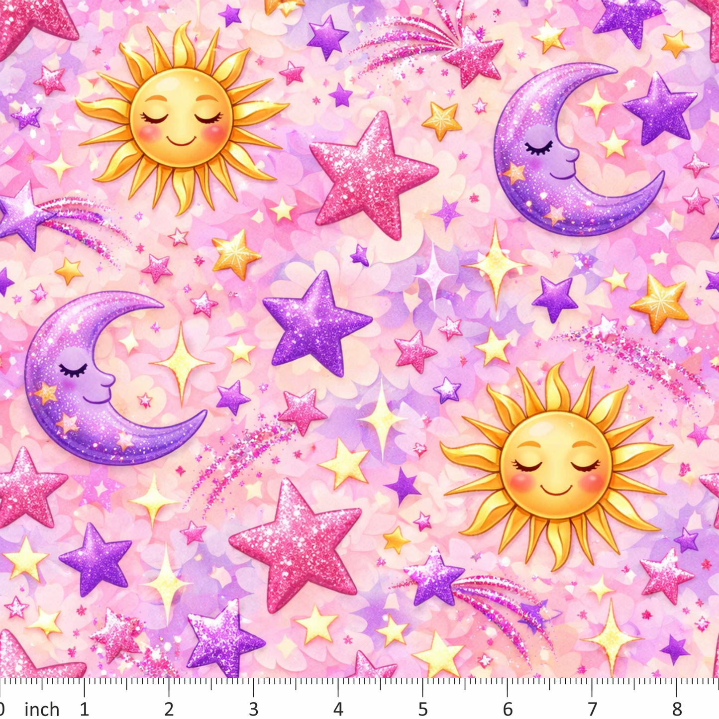 Bear's Den Sewing Studio - Girly Sky - Sun - Moon - Stars - Pastel