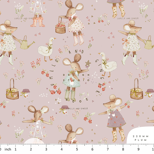 Lumelo and Ginger - Sweet Pea Dotties - On Plum